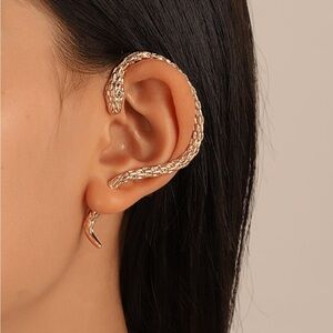 Wrap Around Rhinestone Snake Earrings, Reputation Snake Earring